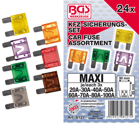 KFZ-Maxi-Sicherungssatz, 24-tlg. (Art. 8127)