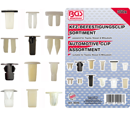 KFZ, Clips - Kunststoffmuttern Satz, für diverse Hersteller 350-