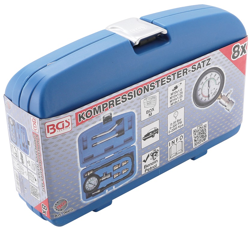 . Kit compressiomètre pour moteurs à essence (Art. 9669)