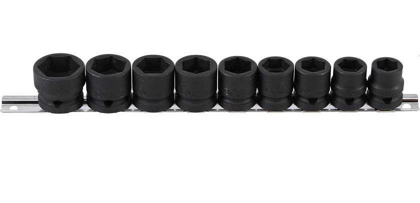 1/2" extra flach 13-24mm für Schlagschrauber Kraft Steckschlüssel Satz 9tlg 